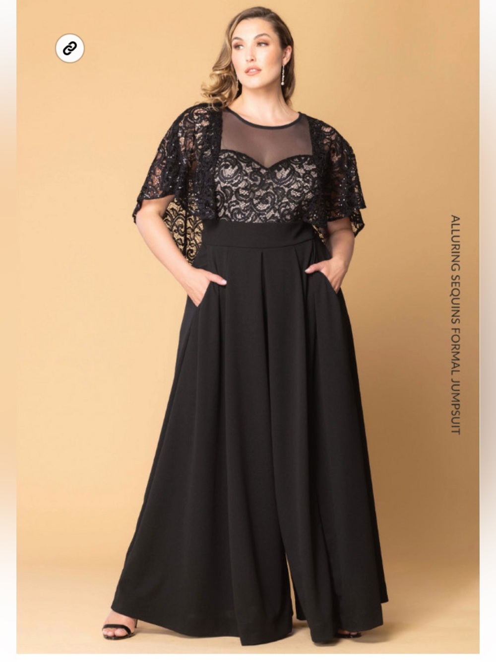 Kiyonna Alluring Sequin Formal
Jumpsuit Romper Plus Size 2X (18-20)